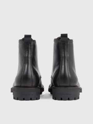 Calvin klein black clearance leather booties