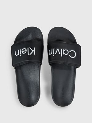 Calvin klein black sliders womens sale