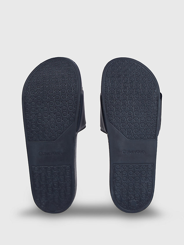 blue logo-slippers für herren - calvin klein