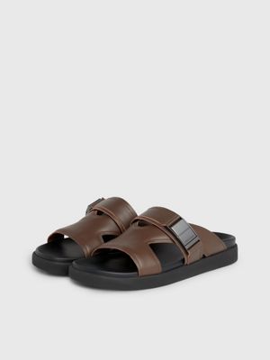 Leather Sandals Calvin Klein HM0HM01382GTW