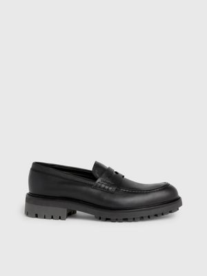 Calvin klein men's clearance loafers black