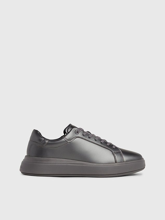 black leather trainers for men calvin klein