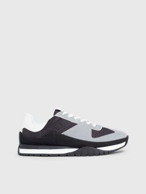 black leather trainers for men calvin klein