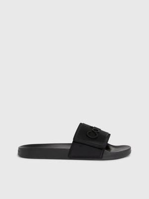 Calfskin Sliders with Logo
