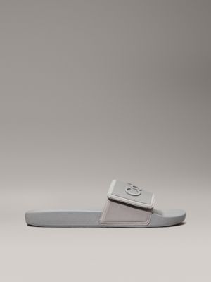 grey logo sliders for men calvin klein