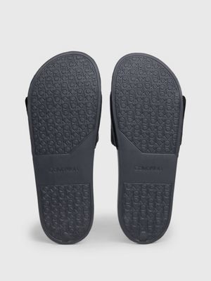 black mono jacquard logo jacquard sliders for men calvin klein