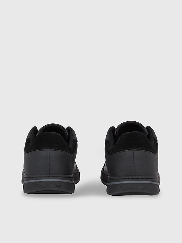 black leder-sneakers für herren - calvin klein
