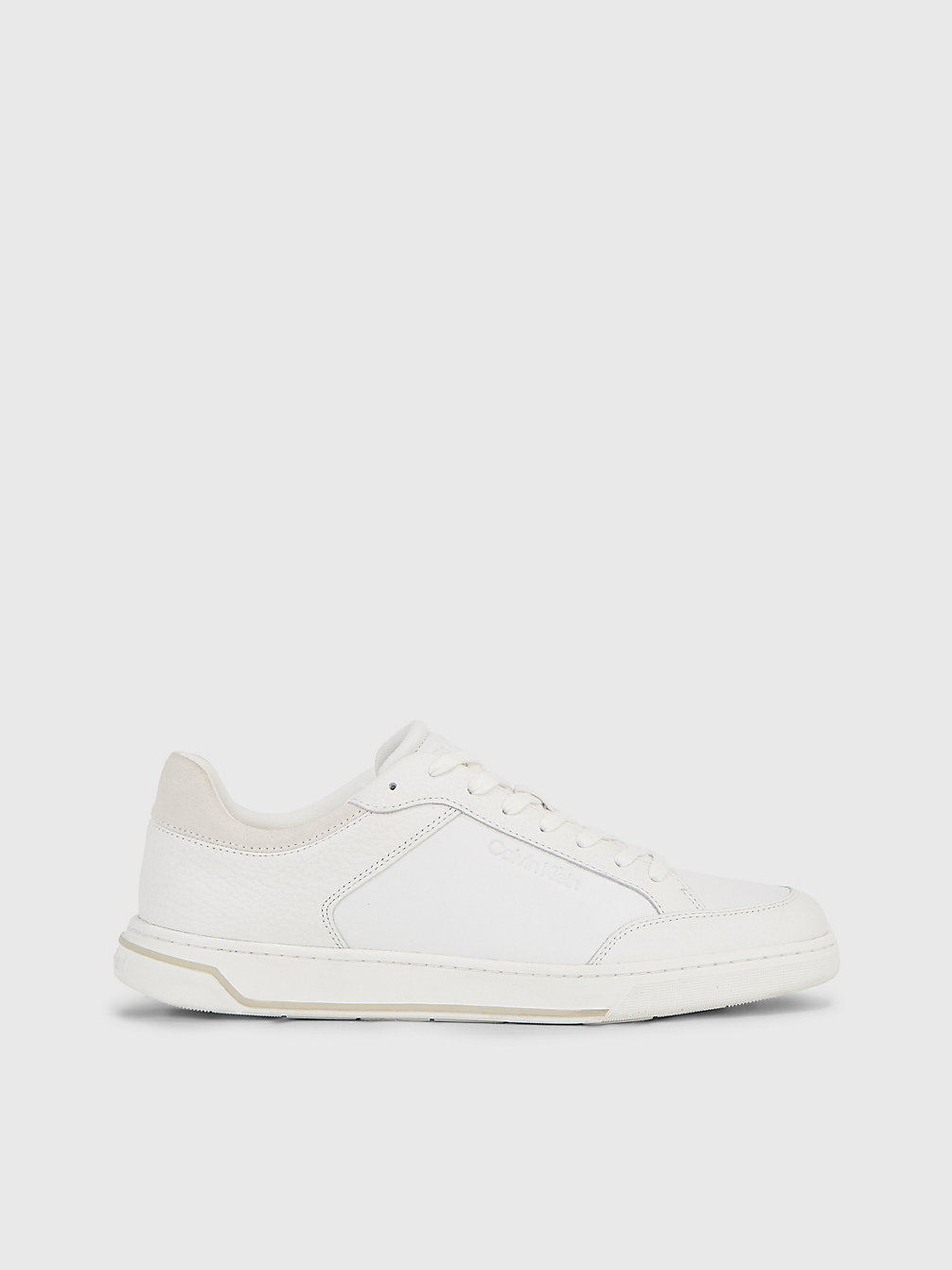 WHITE/FEATHER GREY Leder-Sneakers undefined Herren Calvin Klein
