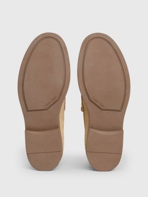 silver mink/chester brown suede loafers for men calvin klein