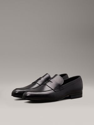 black leather loafers for men calvin klein