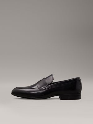 black leather loafers for men calvin klein