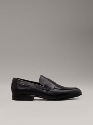 black leather loafers for men calvin klein