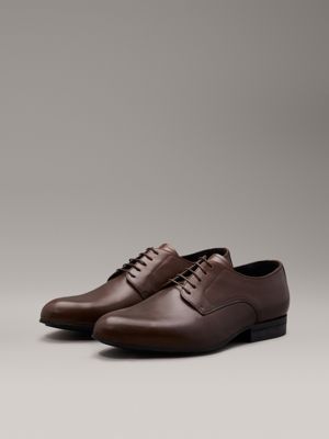 chester brown leather lace-up shoes for men calvin klein