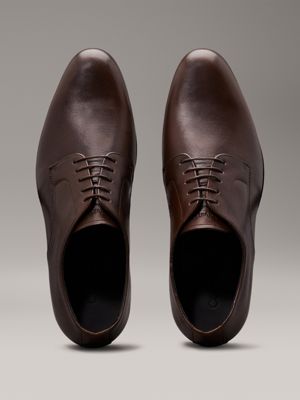 chester brown leather lace-up shoes for men calvin klein