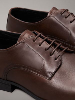 chester brown leather lace-up shoes for men calvin klein