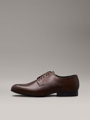 chester brown leather lace-up shoes for men calvin klein