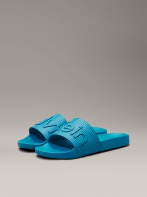 teal shadow logo sliders for men calvin klein