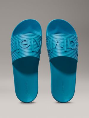 teal shadow logo sliders for men calvin klein