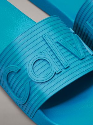 teal shadow logo sliders for men calvin klein