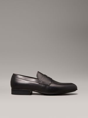 black leather loafers for men calvin klein