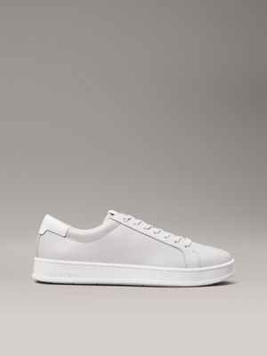 grey leather trainers for men calvin klein