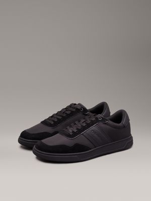 triple black trainers for men calvin klein