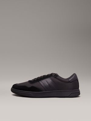 triple black trainers for men calvin klein