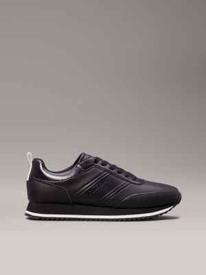 black leather trainers for men calvin klein