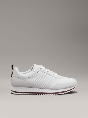 white leather trainers for men calvin klein