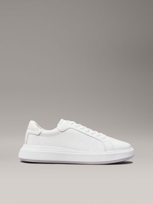 Calvin klein trainers mens white best sale