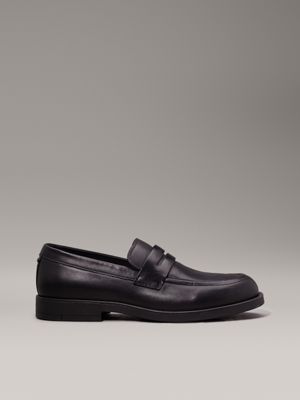 black leather loafers for men calvin klein