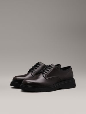 mole leather lace-up shoes for men calvin klein