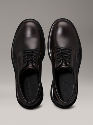 mole leather lace-up shoes for men calvin klein