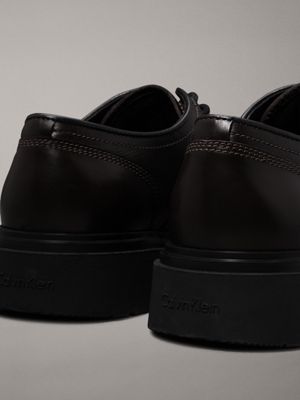 mole leather lace-up shoes for men calvin klein