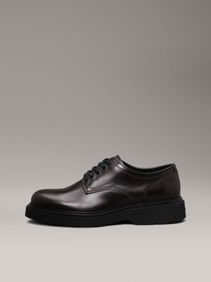 mole leather lace-up shoes for men calvin klein