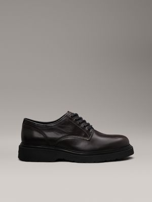 mole leather lace-up shoes for men calvin klein