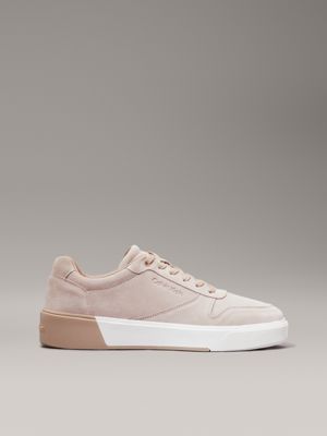 beige suede trainers for men calvin klein