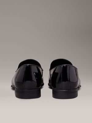 ck black patent leather loafers for men calvin klein