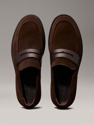 mole suède mocassins voor heren - calvin klein