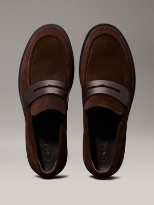 mole suede loafers for men calvin klein