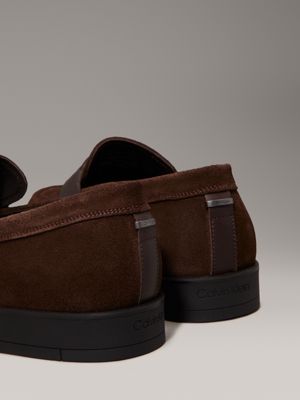 mole suède mocassins voor heren - calvin klein