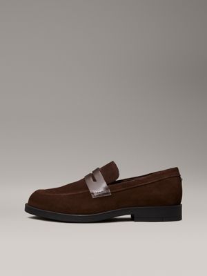 mole suède mocassins voor heren - calvin klein