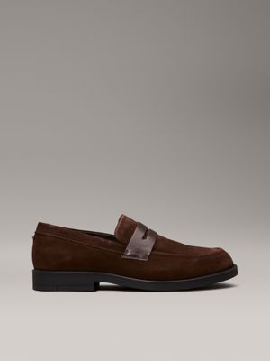 brown suede loafers for men calvin klein