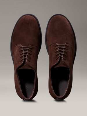 mole suede lace-up shoes for men calvin klein