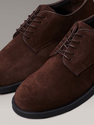 mole suede lace-up shoes for men calvin klein