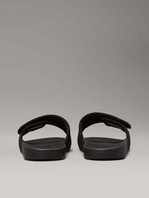 black mono logo sliders for men calvin klein