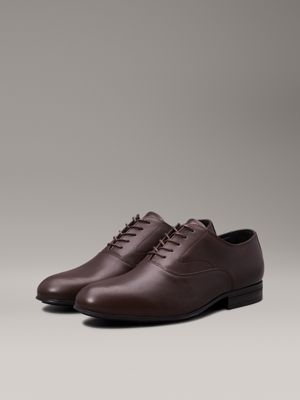 mole leather lace-up shoes for men calvin klein