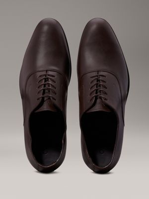 mole leather lace-up shoes for men calvin klein