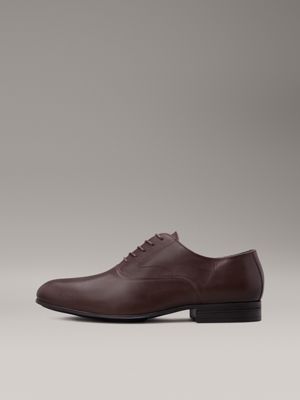 mole leather lace-up shoes for men calvin klein