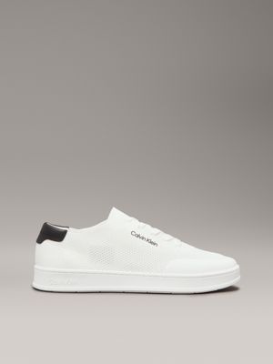 white knit trainers for men calvin klein